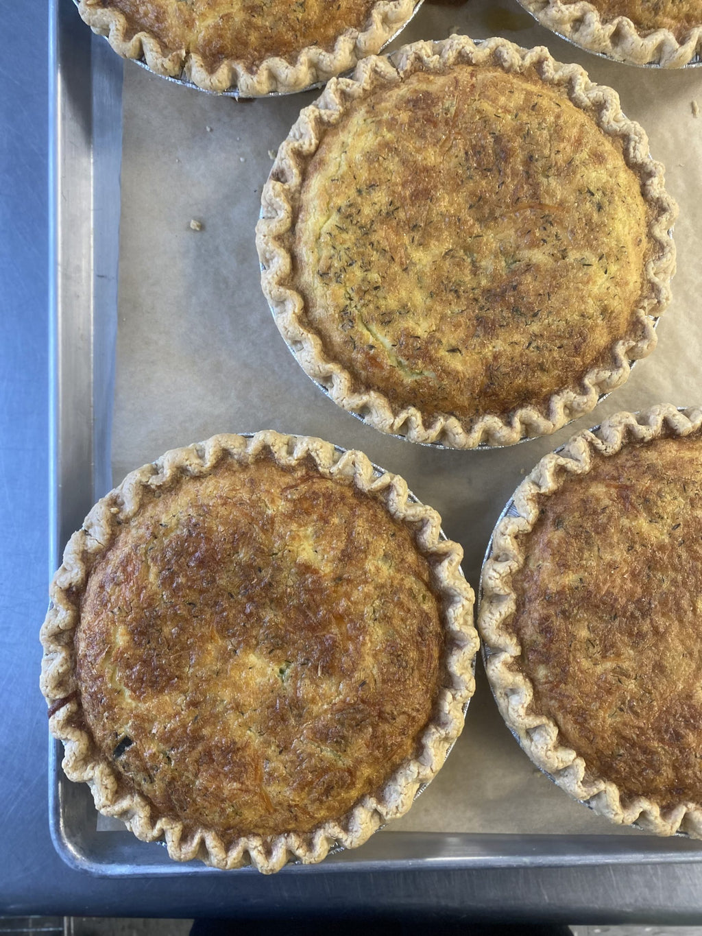 Asparagus, Scallion, & Gruyere Quiche